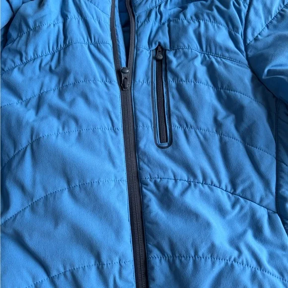 Outdoor Research Women's Bright Blue Hooded Puffer Jacket xs - Picture 3 of 11